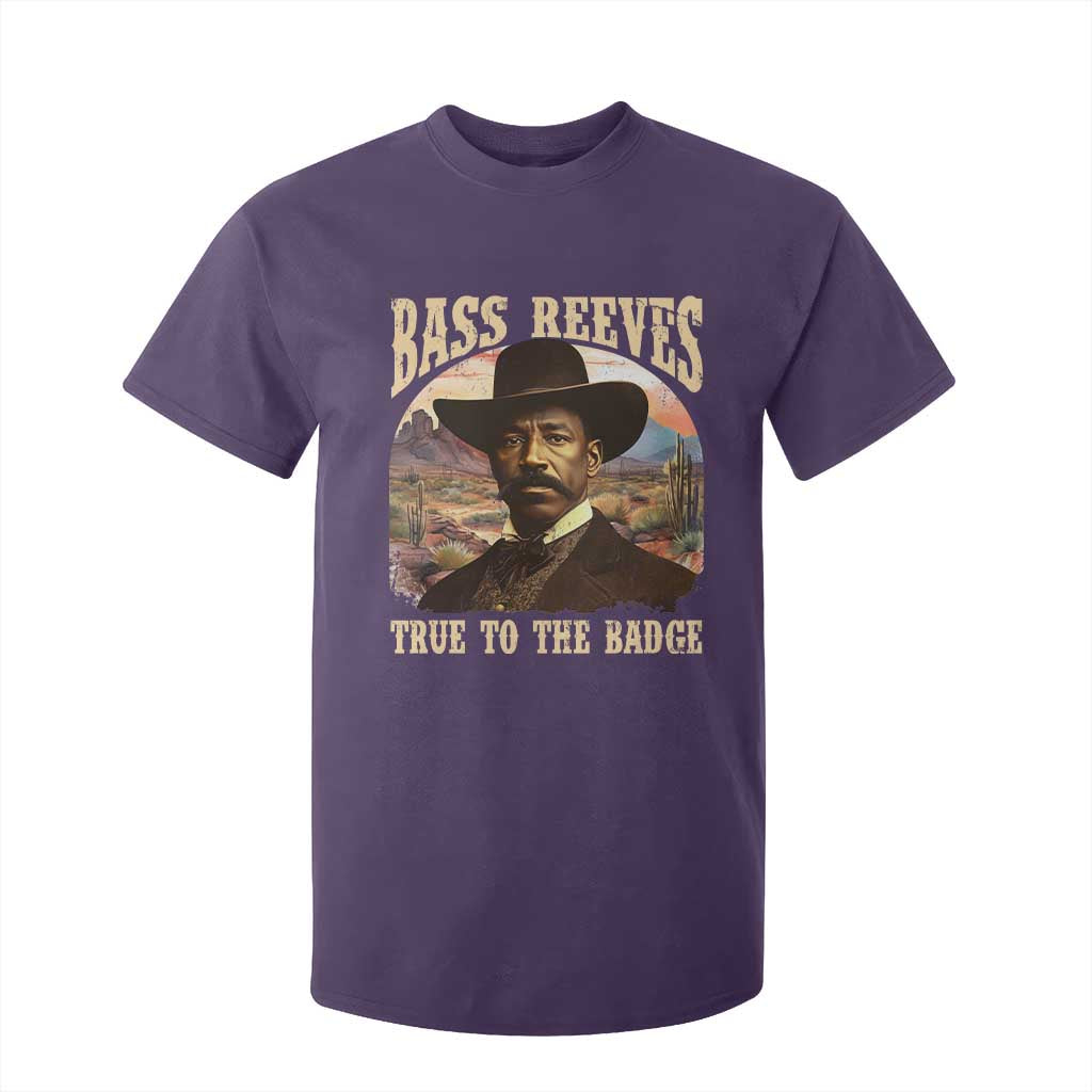 Bass Reeves True To The Badge T Shirt For Kid African American Cowboy Marshal Black History Month
