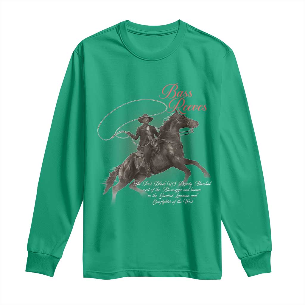 Bass Reeves Long Sleeve Shirt African American Cowboy Marshal Black History Month TS11