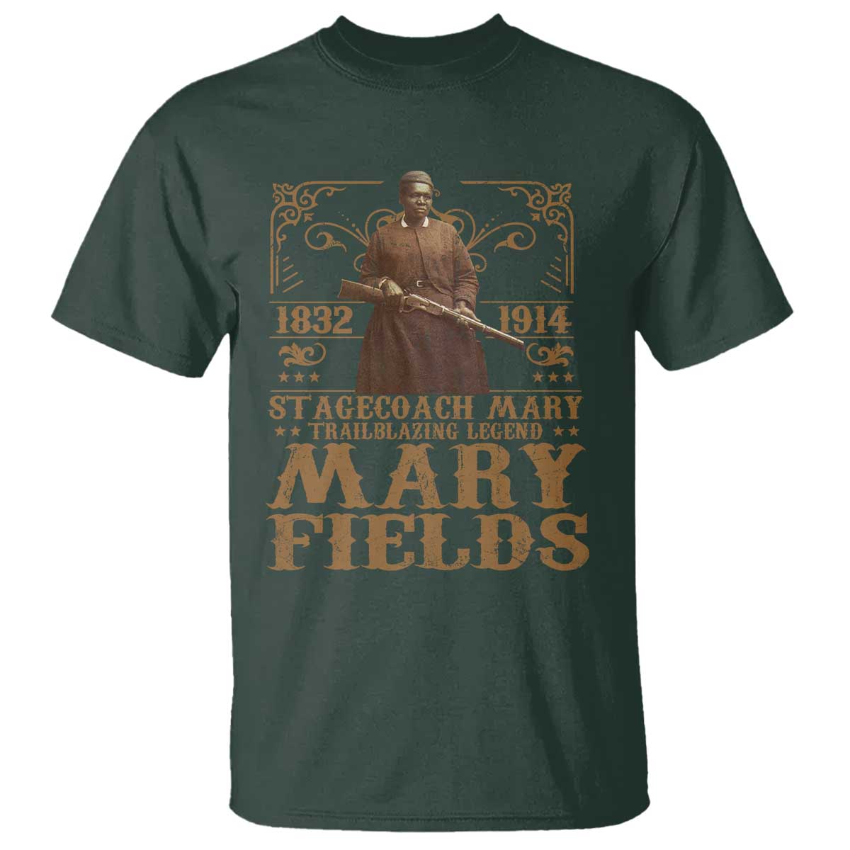 Mary Fields T Shirt Stagecoach Mary Trailblazing Legend Black Cowgirl Pioneer