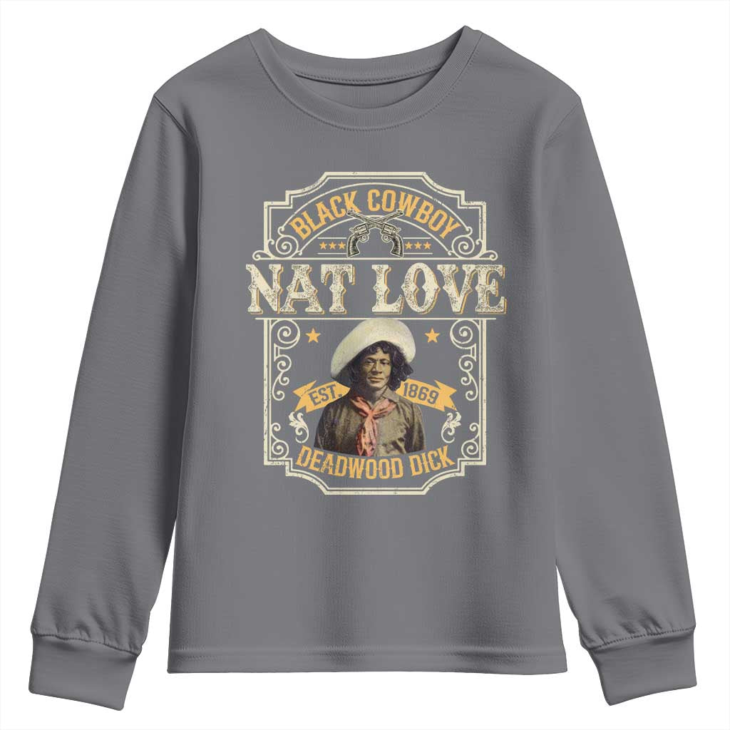 Black Cowboy Nat Love Youth Sweatshirt Deadwood Dick African American Cowboy