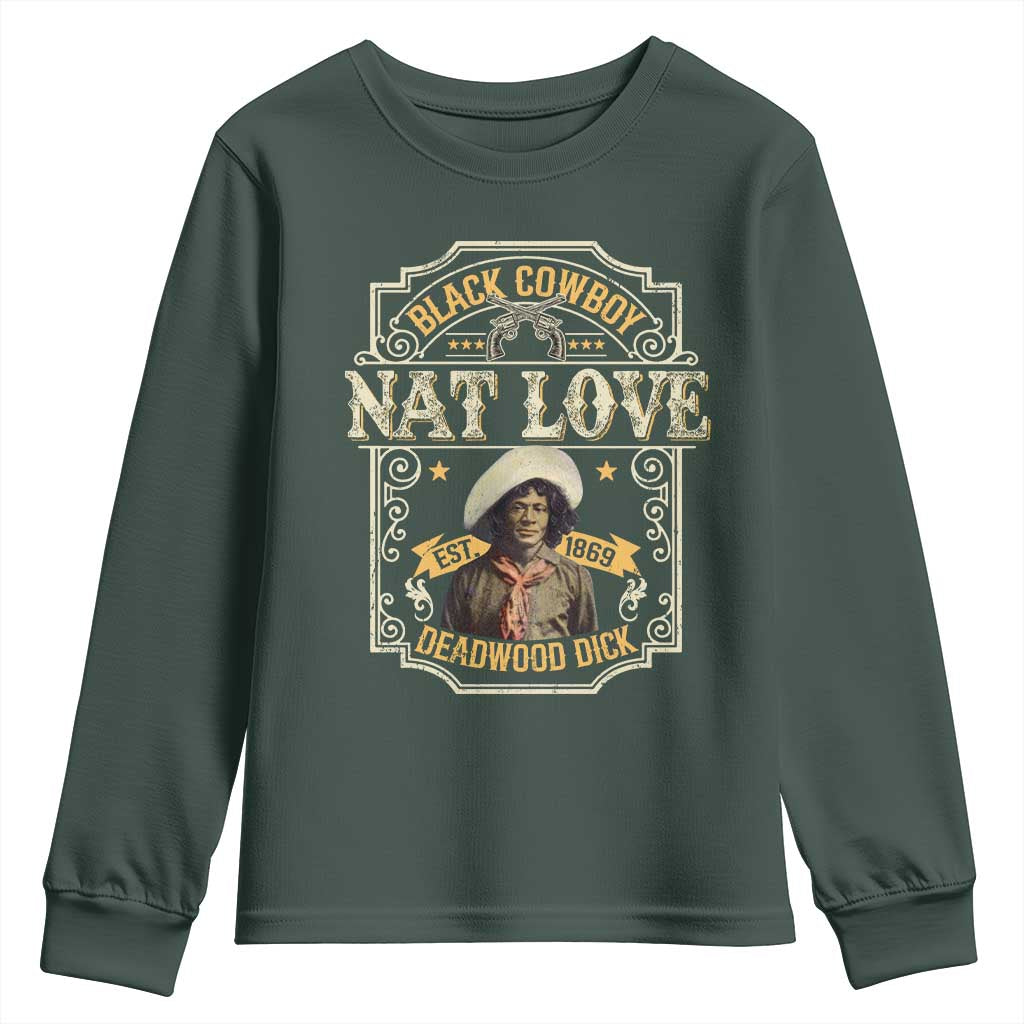 Black Cowboy Nat Love Youth Sweatshirt Deadwood Dick African American Cowboy