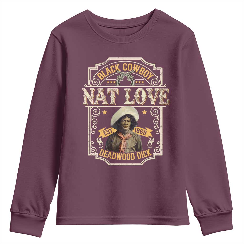 Black Cowboy Nat Love Youth Sweatshirt Deadwood Dick African American Cowboy