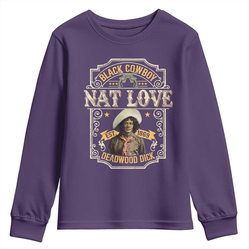 Black Cowboy Nat Love Youth Sweatshirt Deadwood Dick African American Cowboy