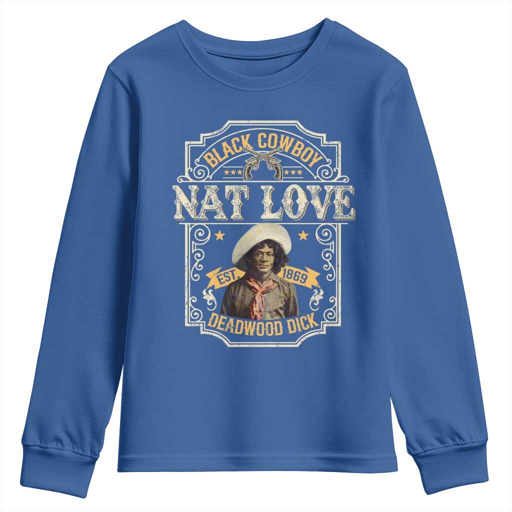 Black Cowboy Nat Love Youth Sweatshirt Deadwood Dick African American Cowboy