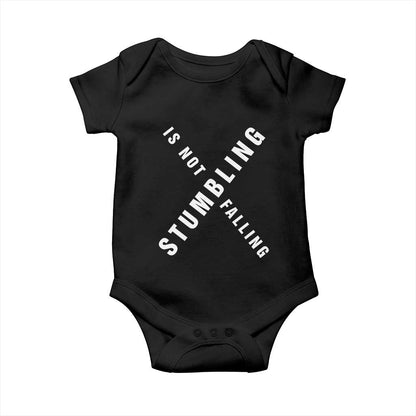 Malcolm X Stumbling Is Not Falling Baby Onesie Black History Month African American Pride