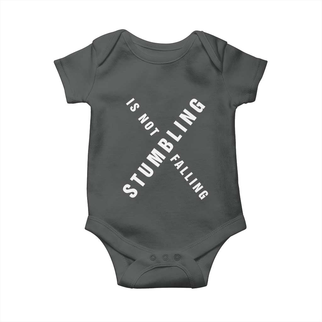 Malcolm X Stumbling Is Not Falling Baby Onesie Black History Month African American Pride