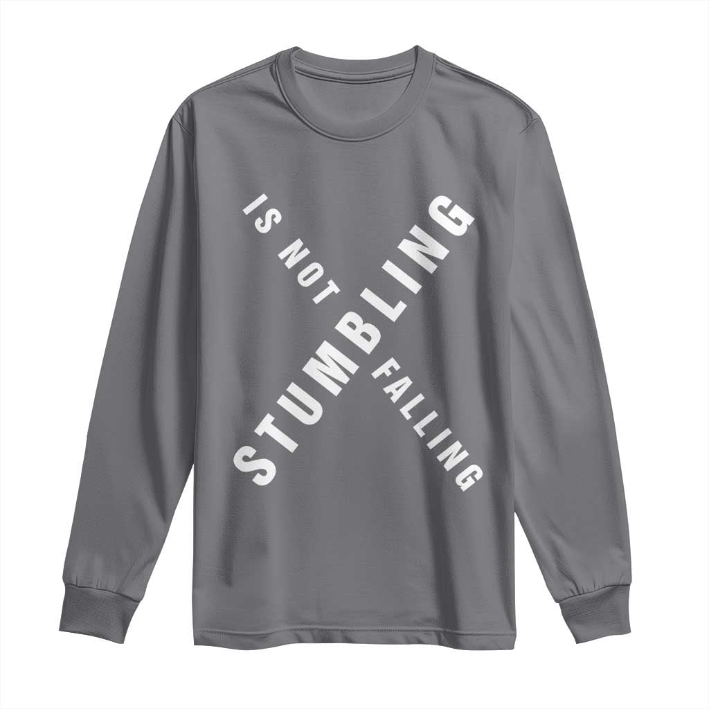 Malcolm X Stumbling Is Not Falling Long Sleeve Shirt Black History Month African American Pride