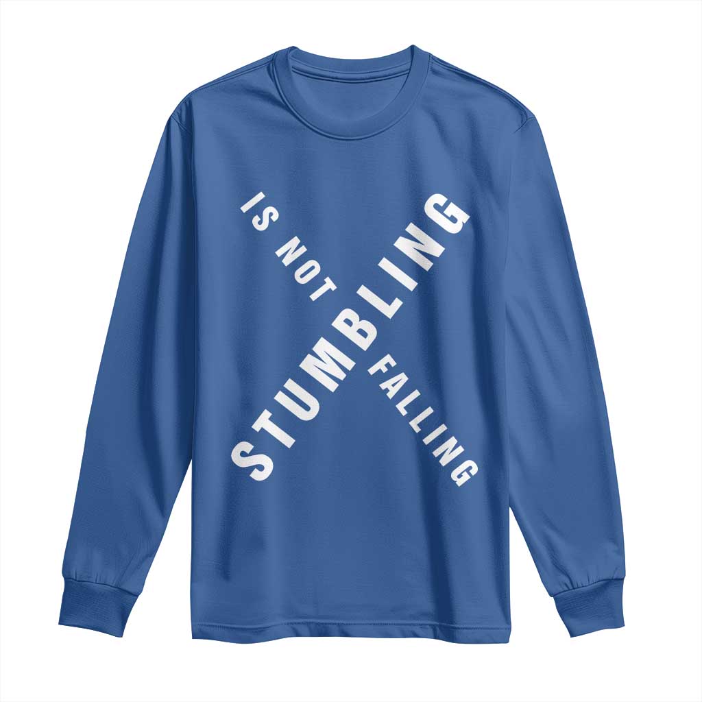 Malcolm X Stumbling Is Not Falling Long Sleeve Shirt Black History Month African American Pride