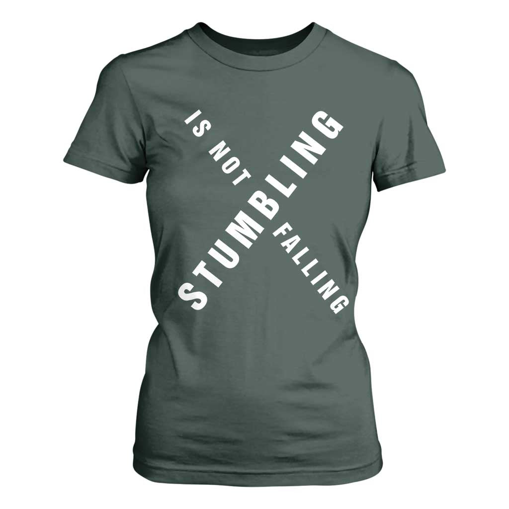 Malcolm X Stumbling Is Not Falling T Shirt For Women Black History Month African American Pride
