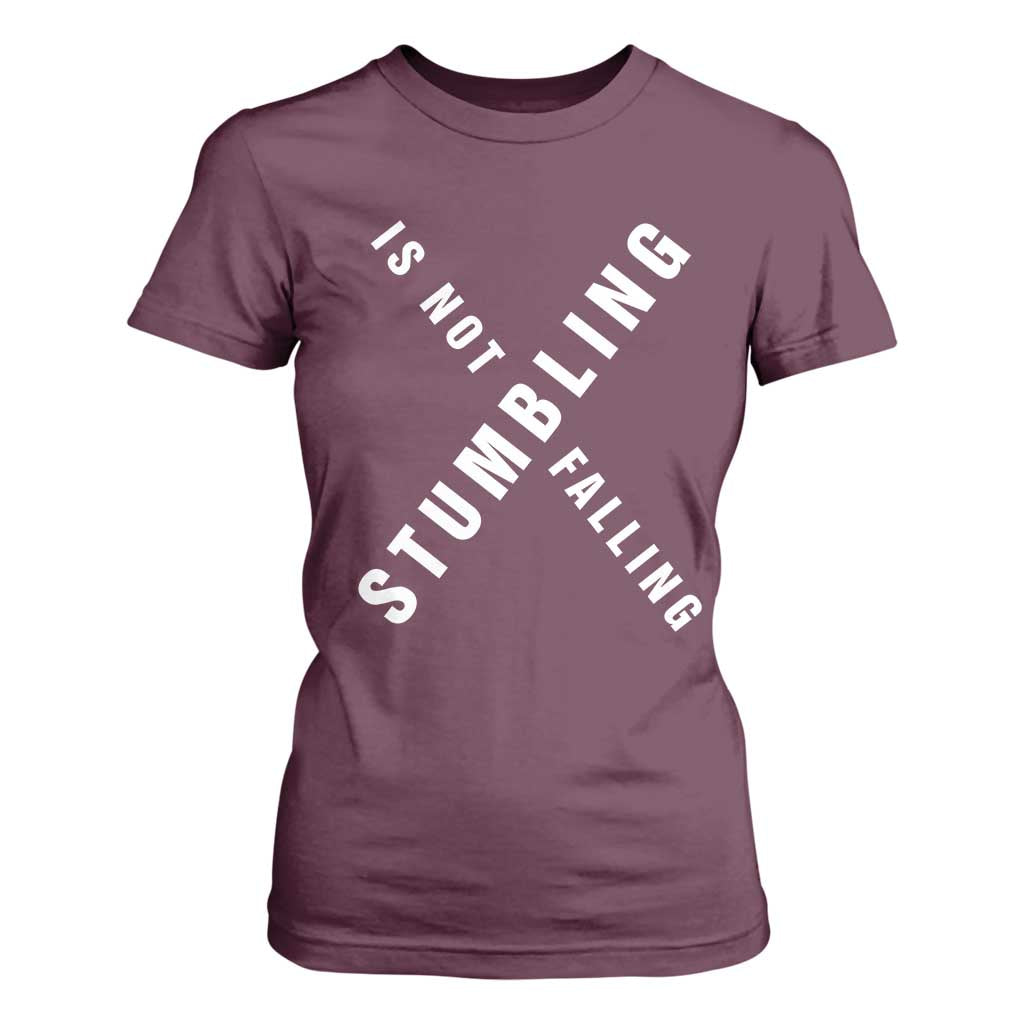 Malcolm X Stumbling Is Not Falling T Shirt For Women Black History Month African American Pride