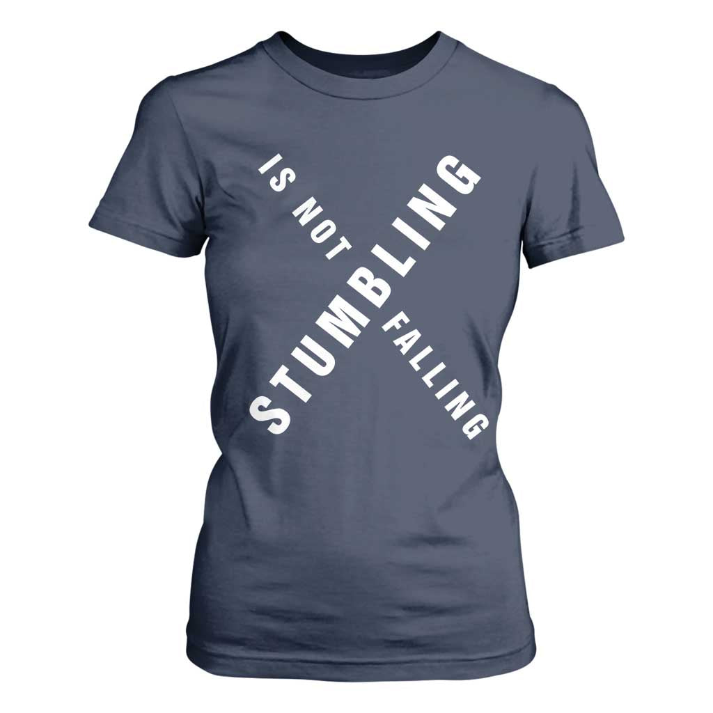 Malcolm X Stumbling Is Not Falling T Shirt For Women Black History Month African American Pride