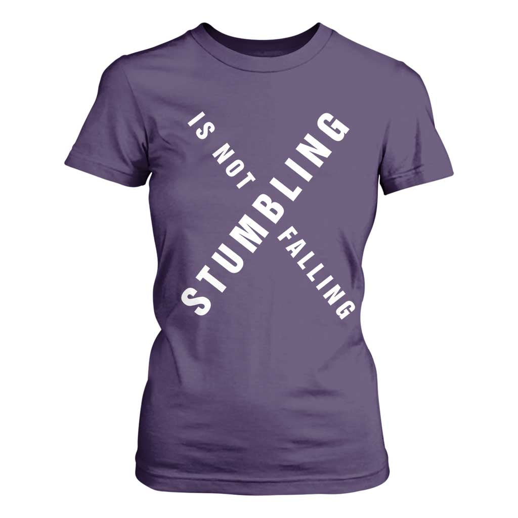Malcolm X Stumbling Is Not Falling T Shirt For Women Black History Month African American Pride