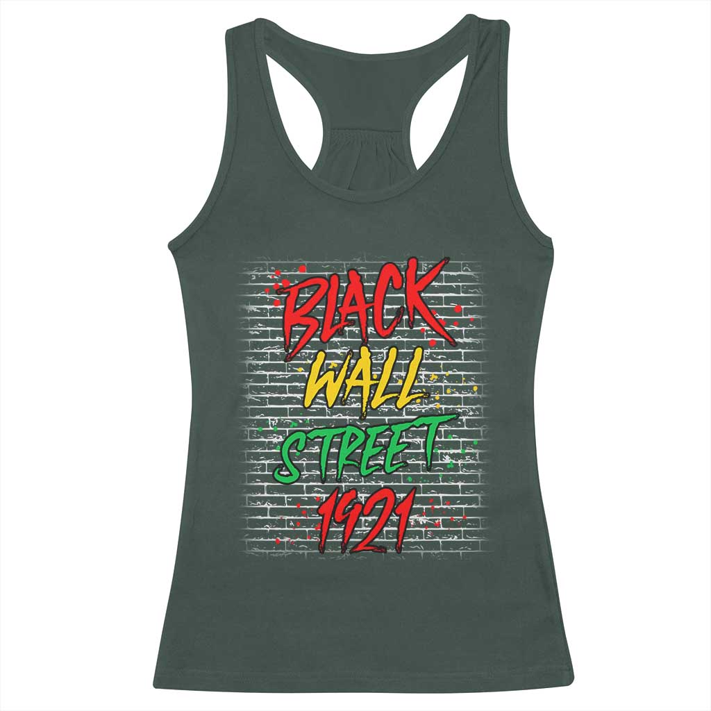 Black Wall Street 1921 Racerback Tank Top Tulsa Oklahoma Black History