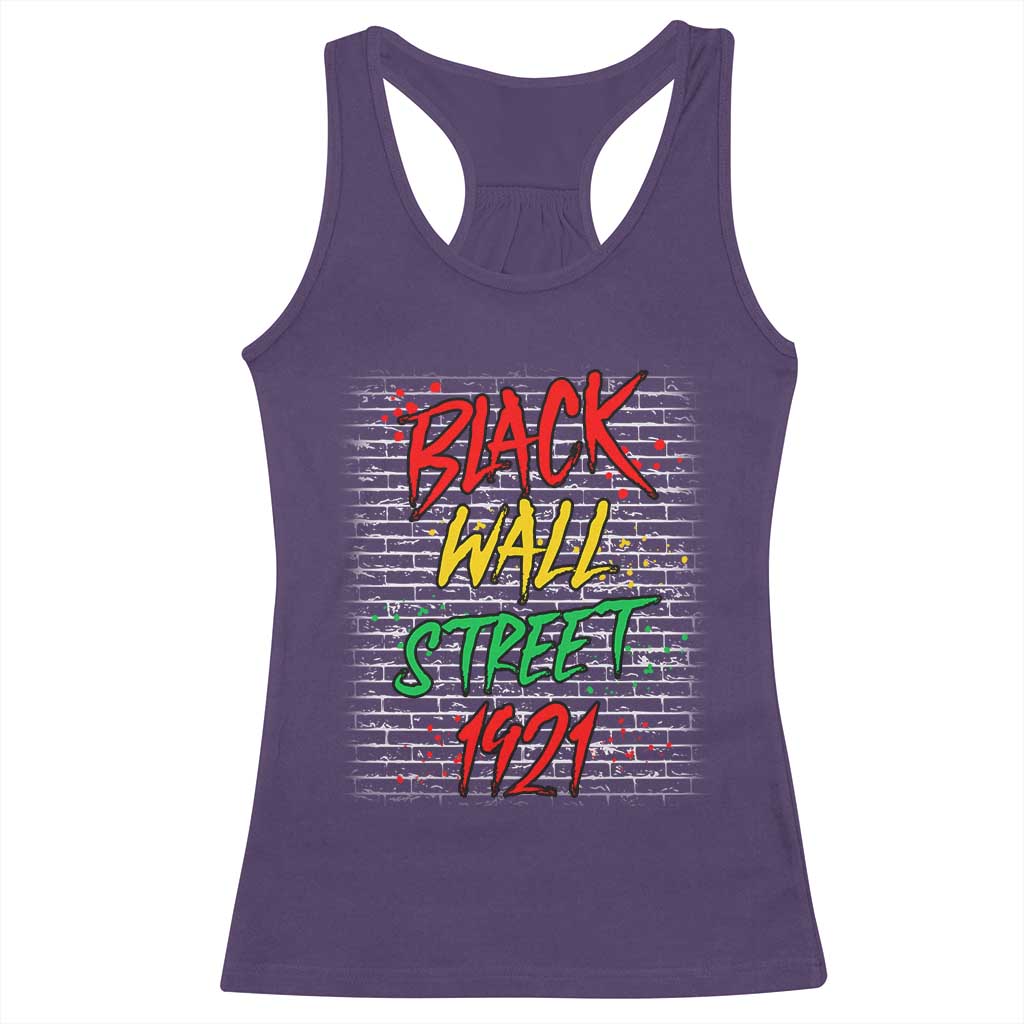 Black Wall Street 1921 Racerback Tank Top Tulsa Oklahoma Black History