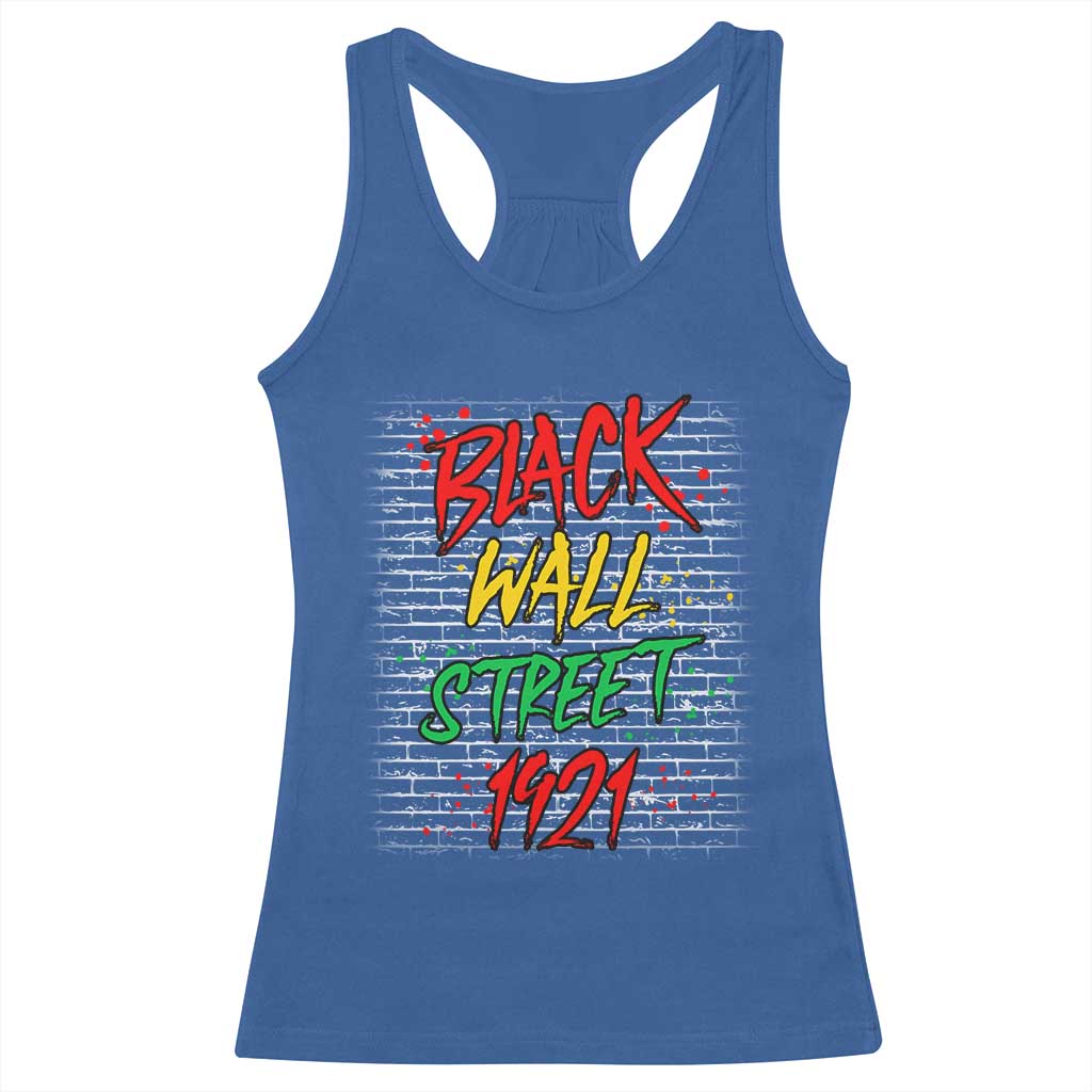 Black Wall Street 1921 Racerback Tank Top Tulsa Oklahoma Black History