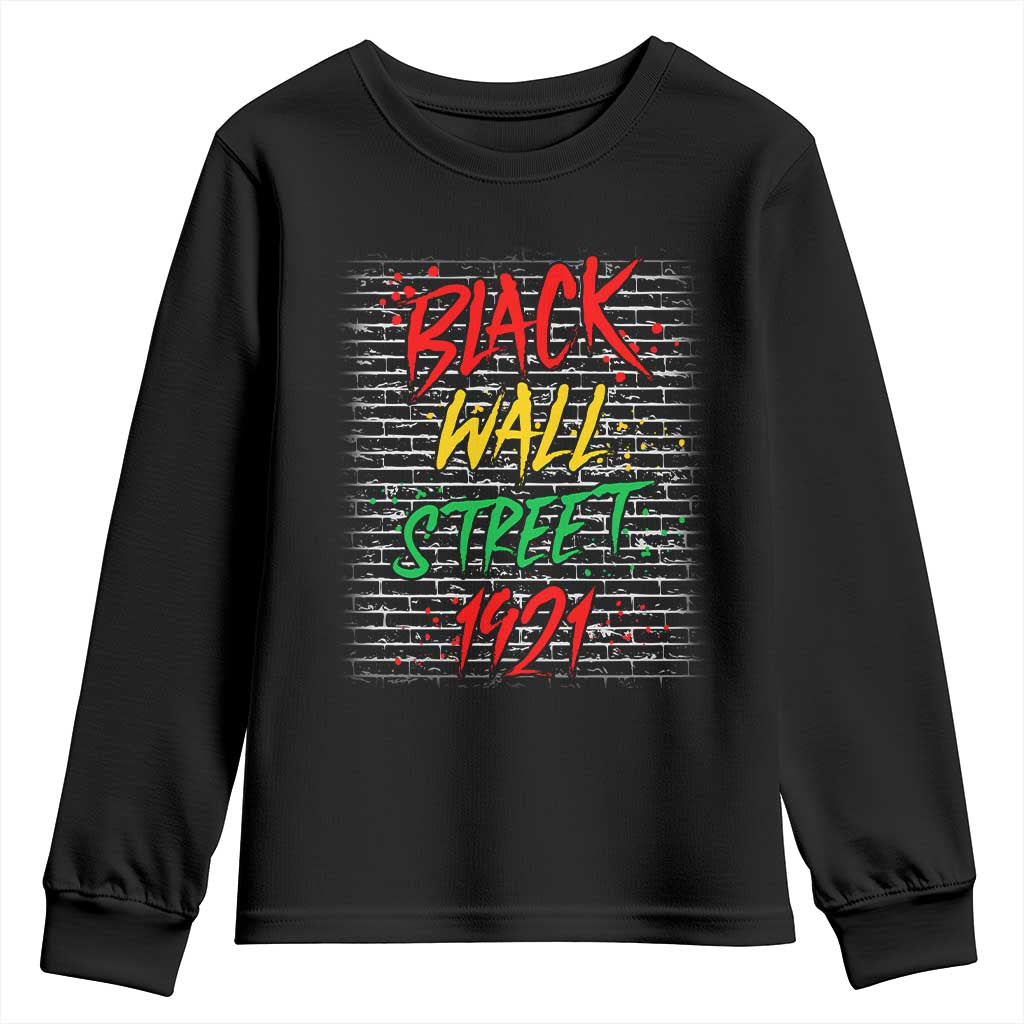 Black Wall Street 1921 Youth Sweatshirt Tulsa Oklahoma Black History