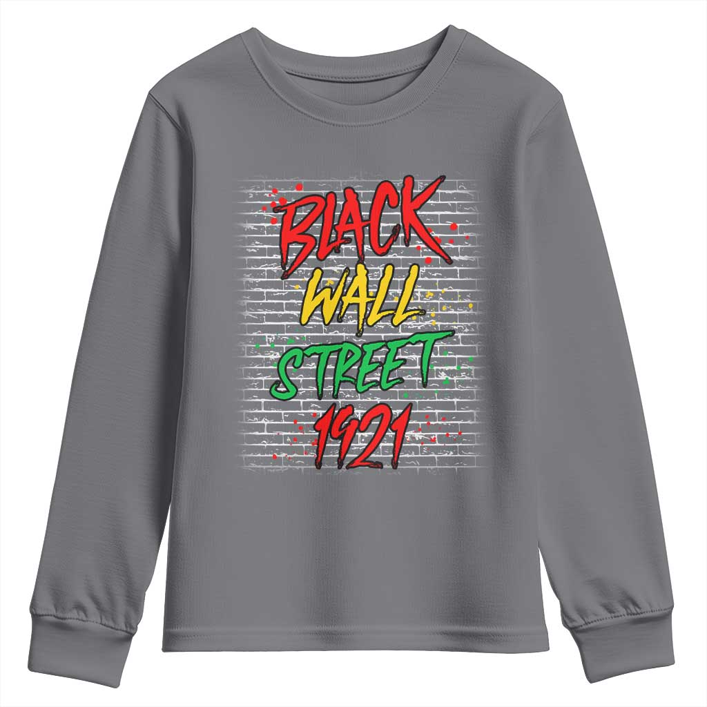 Black Wall Street 1921 Youth Sweatshirt Tulsa Oklahoma Black History