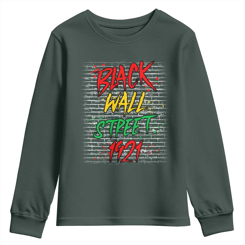 Black Wall Street 1921 Youth Sweatshirt Tulsa Oklahoma Black History
