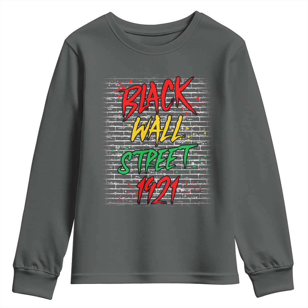 Black Wall Street 1921 Youth Sweatshirt Tulsa Oklahoma Black History