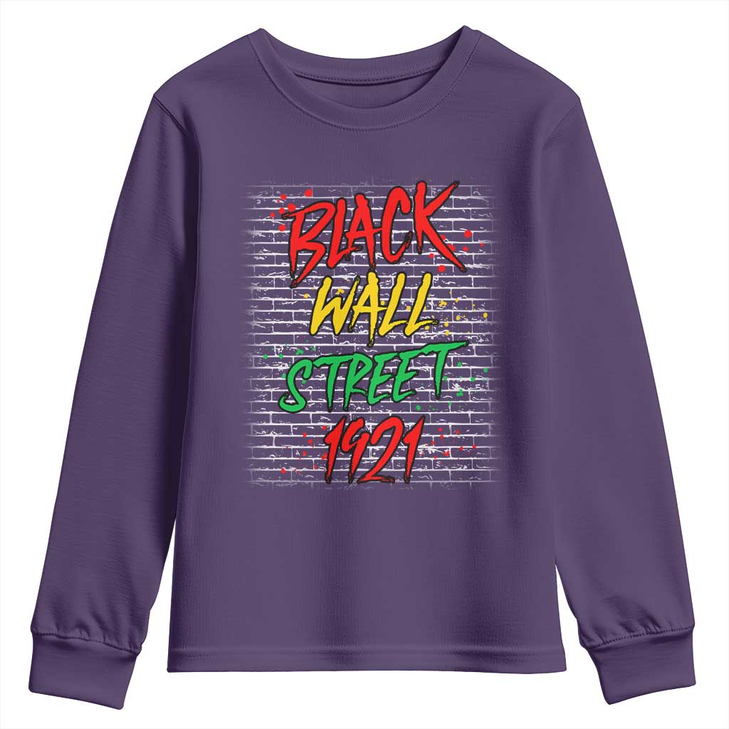 Black Wall Street 1921 Youth Sweatshirt Tulsa Oklahoma Black History