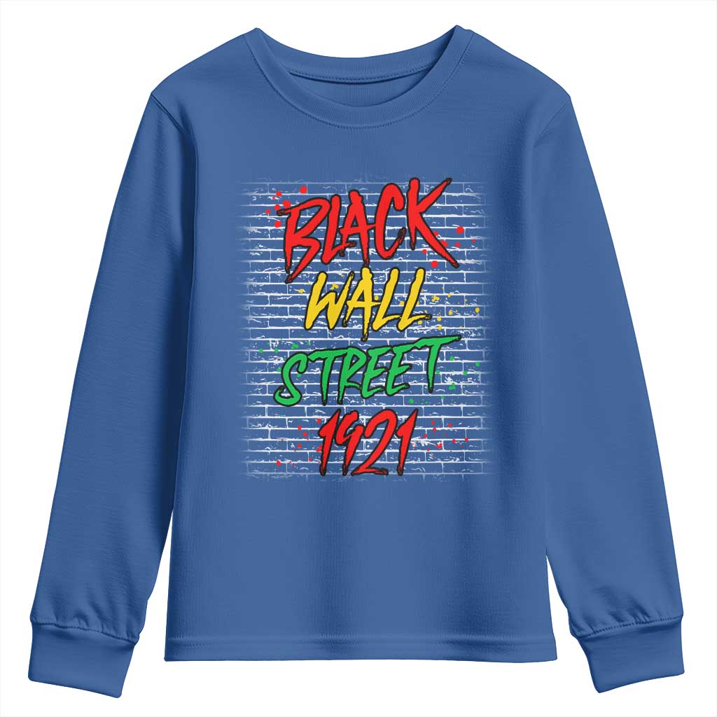 Black Wall Street 1921 Youth Sweatshirt Tulsa Oklahoma Black History