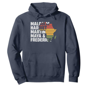 Black Leaders Hoodie Malcolm Harriet Martin Maya Frederick Africa Map