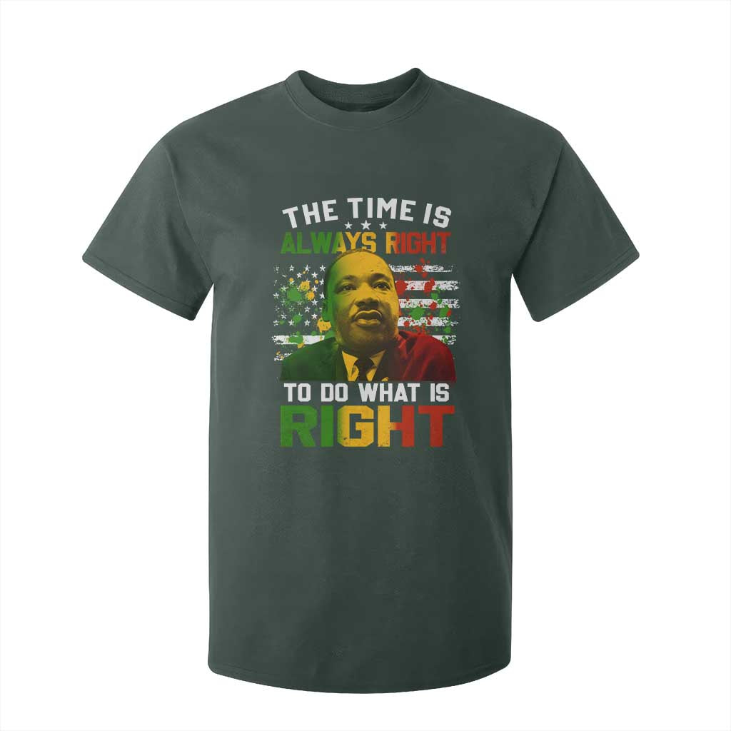 The Time Is Always Right To Do What Is Right T Shirt For Kid Martin Luther King Vintage American Flag