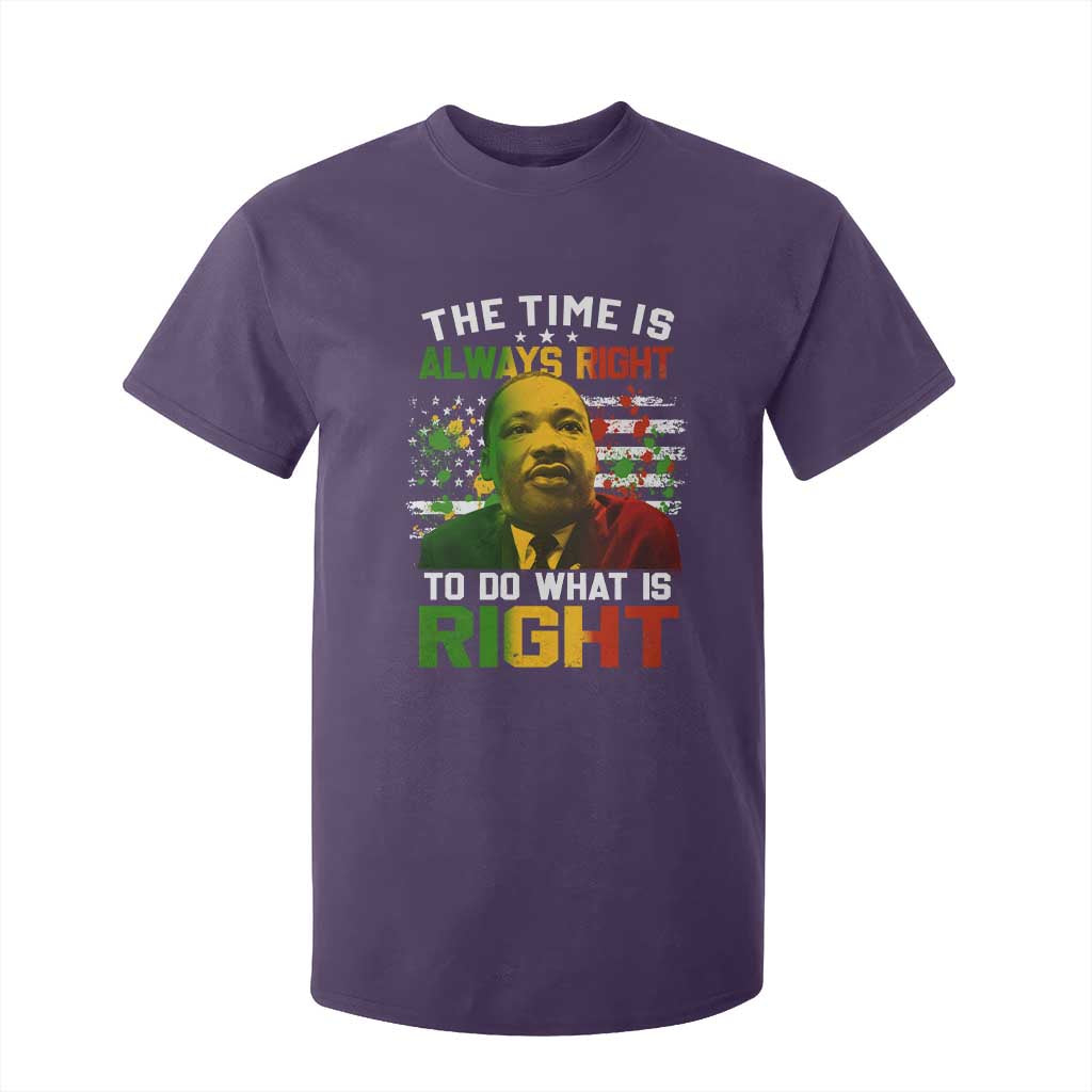 The Time Is Always Right To Do What Is Right T Shirt For Kid Martin Luther King Vintage American Flag
