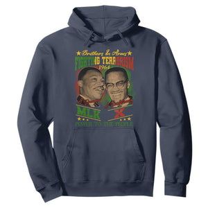 Martin Luther King And Malcolm X Hoodie Brothers In Arms Fighting Terrorism 1964 Black History Leaders