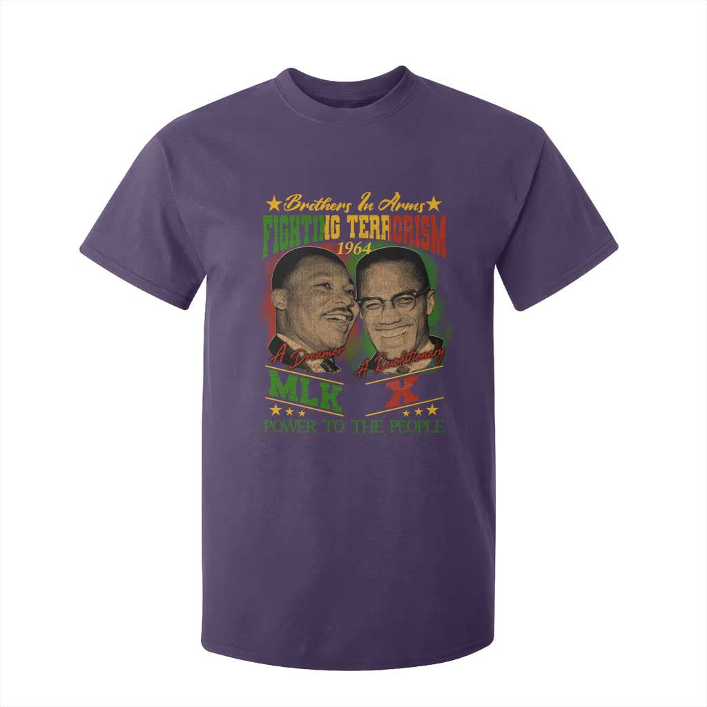 Martin Luther King And Malcolm X T Shirt For Kid Brothers In Arms Fighting Terrorism 1964 Black History Leaders