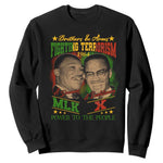 Martin Luther King And Malcolm X Sweatshirt Brothers In Arms Fighting Terrorism 1964 Black History Leaders