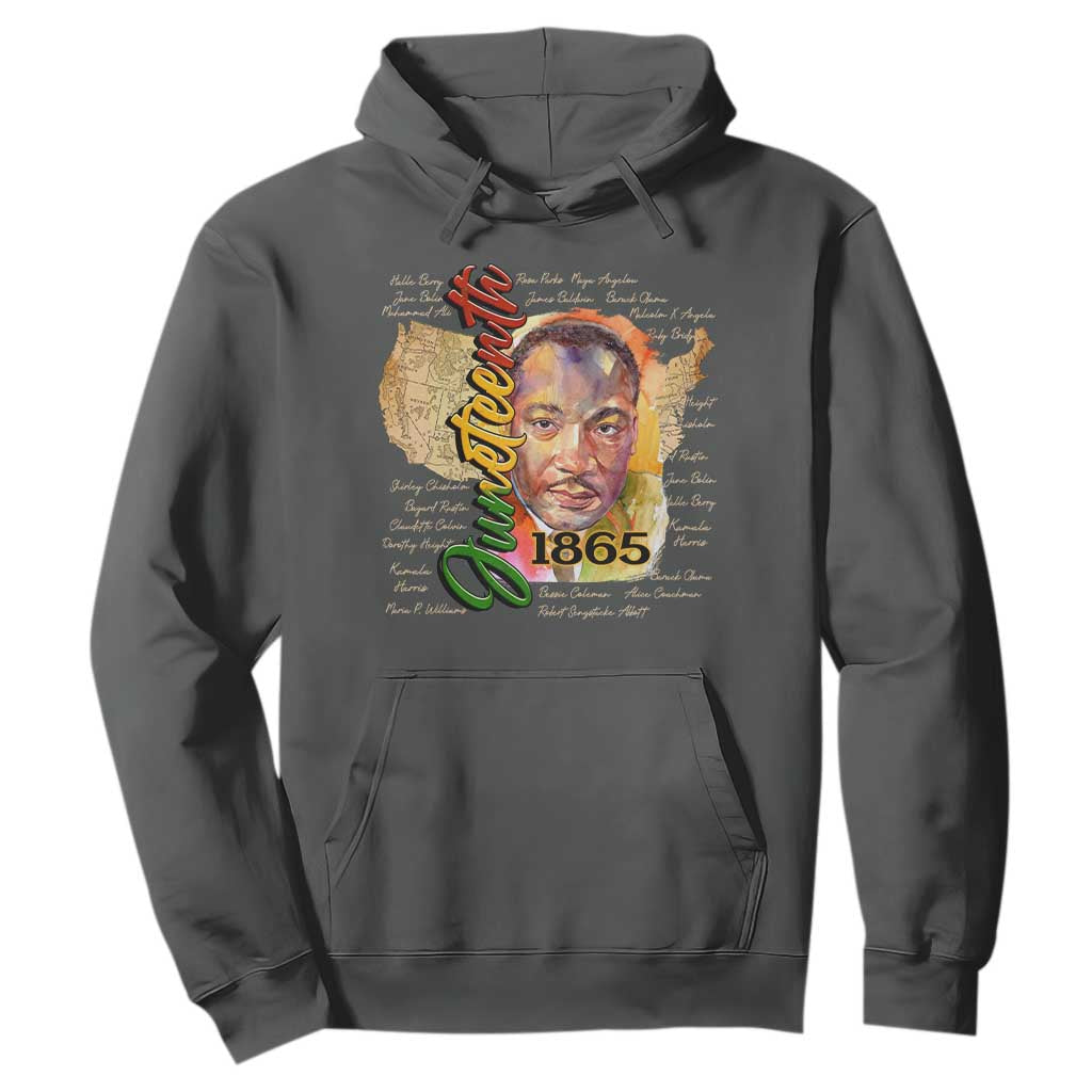 Juneteenth Hoodie Black Leaders African American Heritage 1865