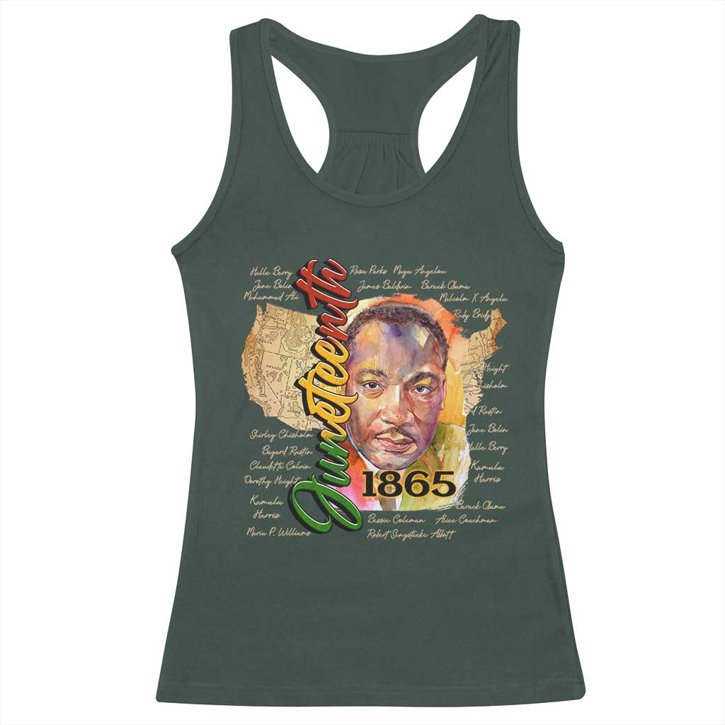 Juneteenth Racerback Tank Top Black Leaders African American Heritage 1865