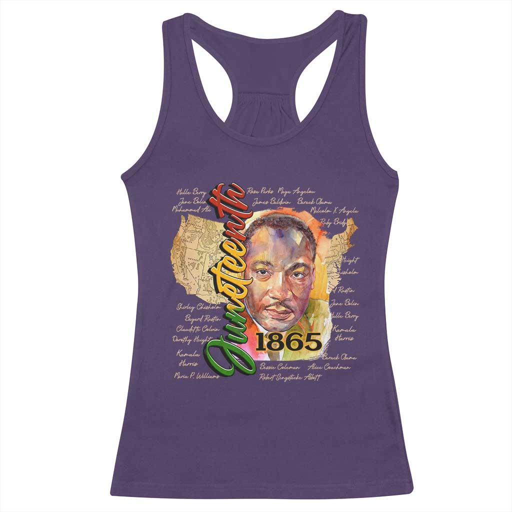 Juneteenth Racerback Tank Top Black Leaders African American Heritage 1865