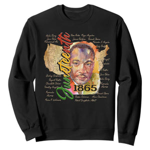 Juneteenth Sweatshirt Black Leaders African American Heritage 1865