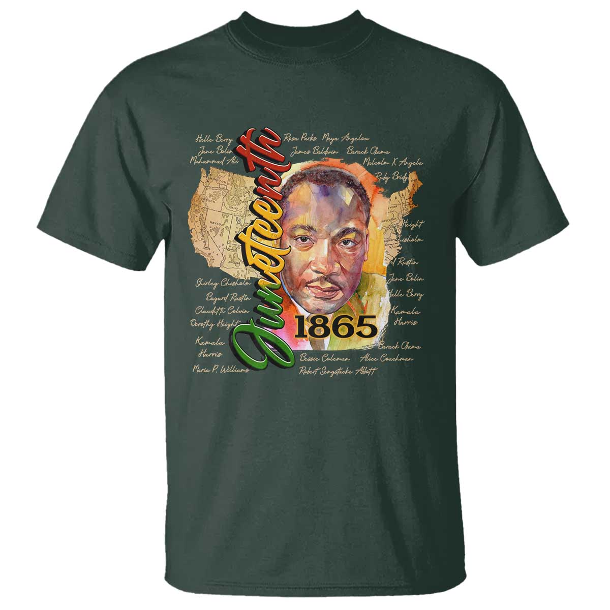 Juneteenth T Shirt Black Leaders African American Heritage 1865