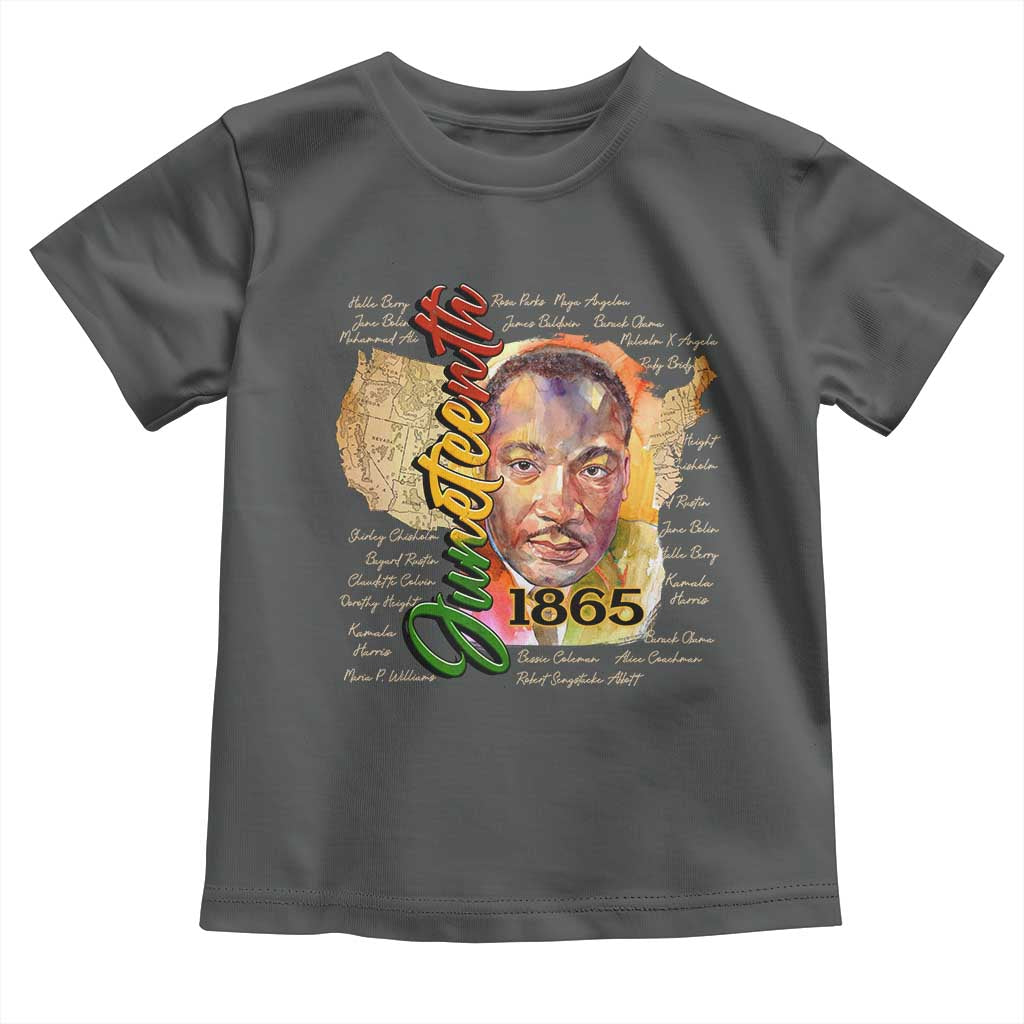 Juneteenth Toddler T Shirt Black Leaders African American Heritage 1865