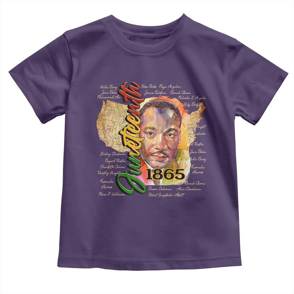 Juneteenth Toddler T Shirt Black Leaders African American Heritage 1865