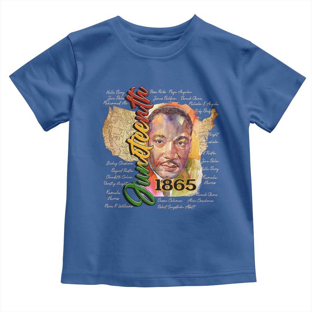 Juneteenth Toddler T Shirt Black Leaders African American Heritage 1865