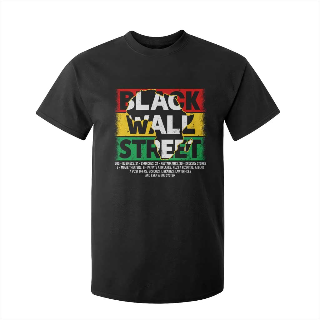 Black Wall Street T Shirt For Kid Tulsa Oklahoma Black History Month Vintage Africa Map