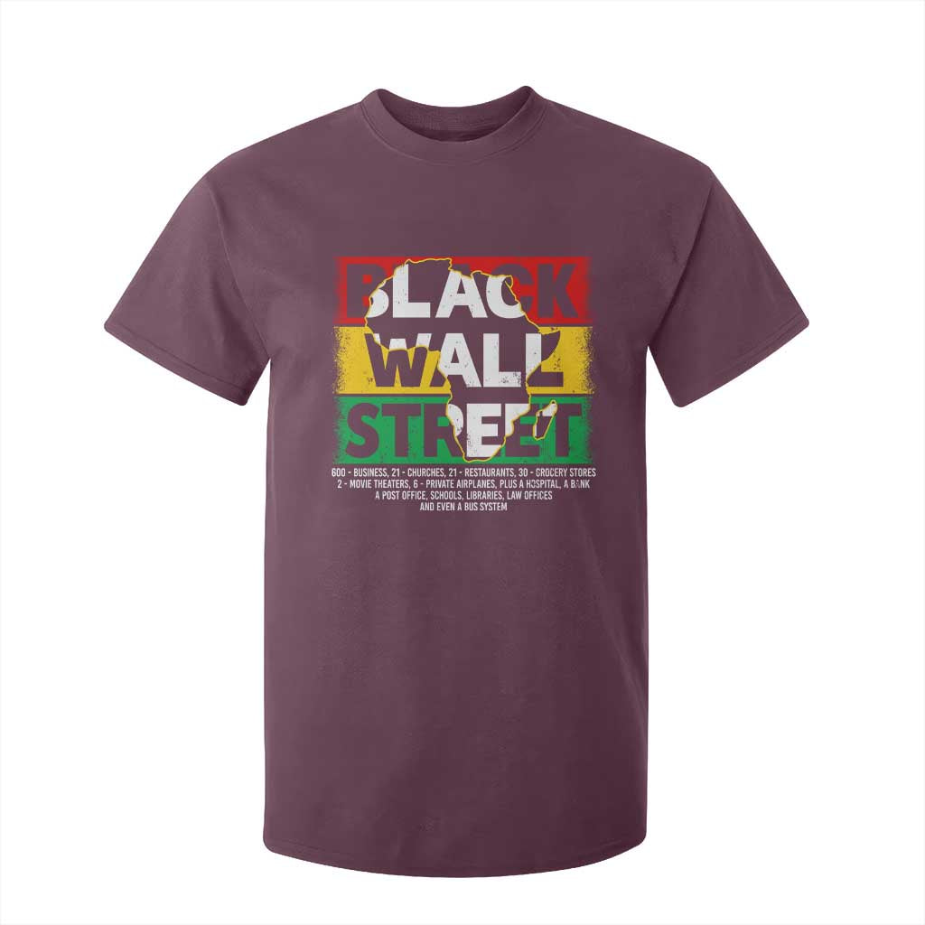 Black Wall Street T Shirt For Kid Tulsa Oklahoma Black History Month Vintage Africa Map