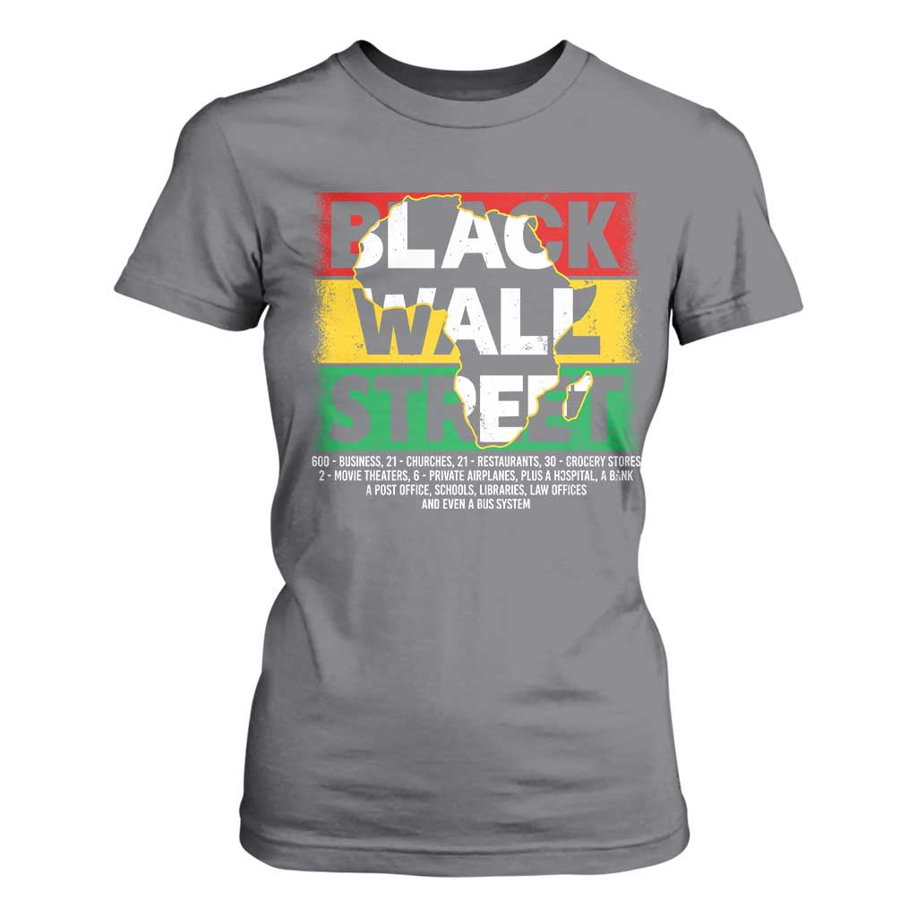 Black Wall Street T Shirt For Women Tulsa Oklahoma Black History Month Vintage Africa Map