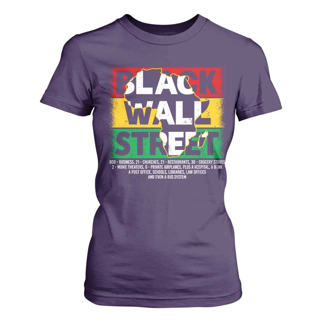 Black Wall Street T Shirt For Women Tulsa Oklahoma Black History Month Vintage Africa Map