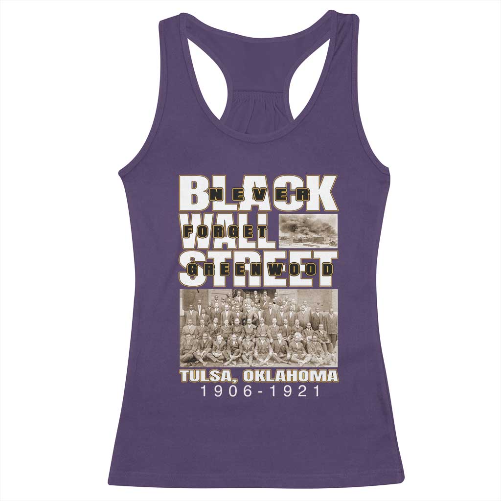 Never Forget Greenwood Black Wall Street Racerback Tank Top Black History