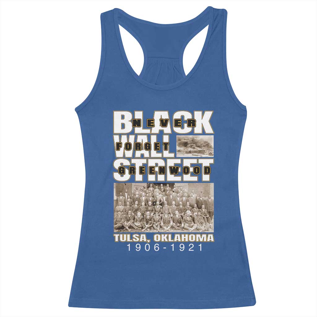 Never Forget Greenwood Black Wall Street Racerback Tank Top Black History