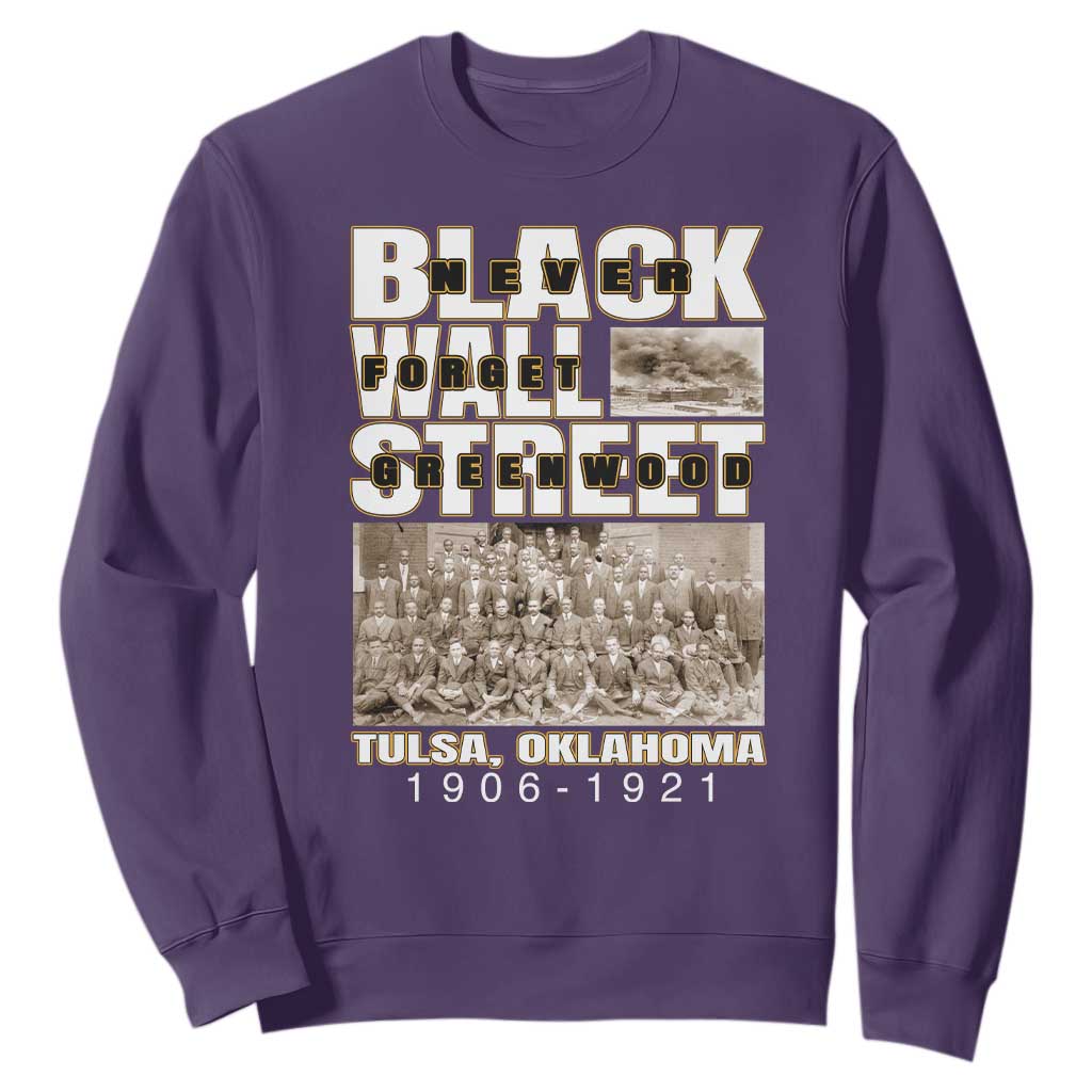 Never Forget Greenwood Black Wall Street Sweatshirt Black History