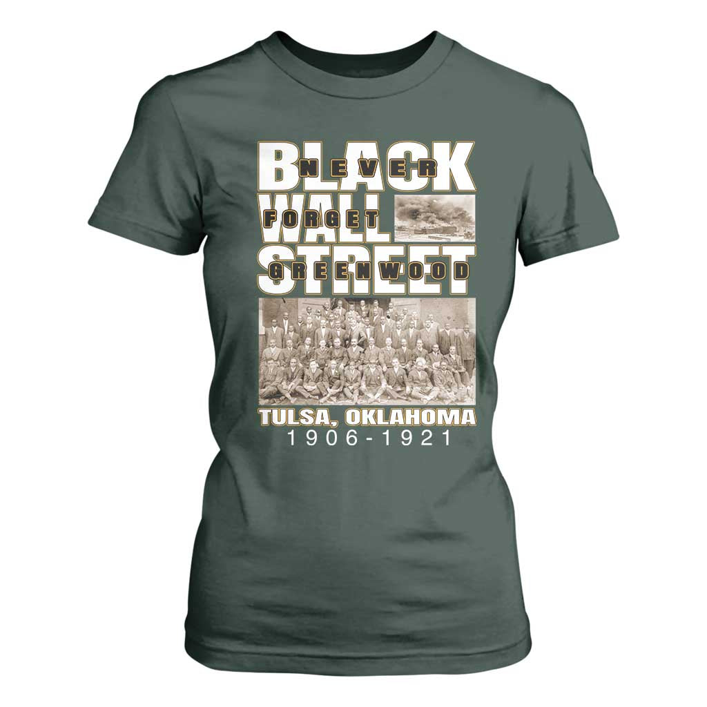 Never Forget Greenwood Black Wall Street T Shirt For Women Black History