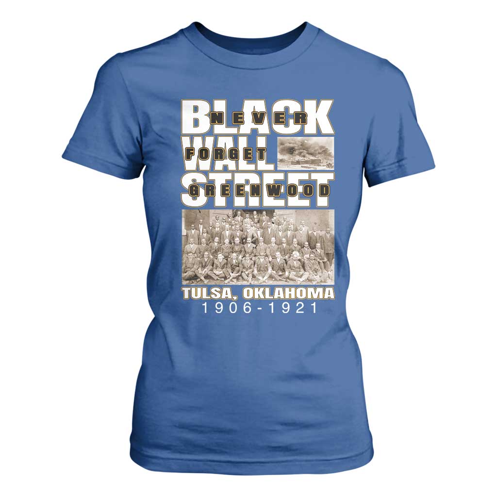 Never Forget Greenwood Black Wall Street T Shirt For Women Black History
