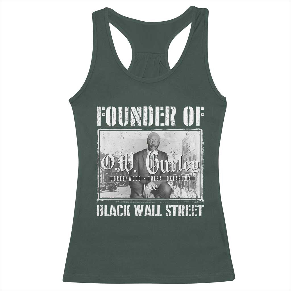 Founder Of Black Wall Street O.W. Gurley Racerback Tank Top Black History Month African American Heritage