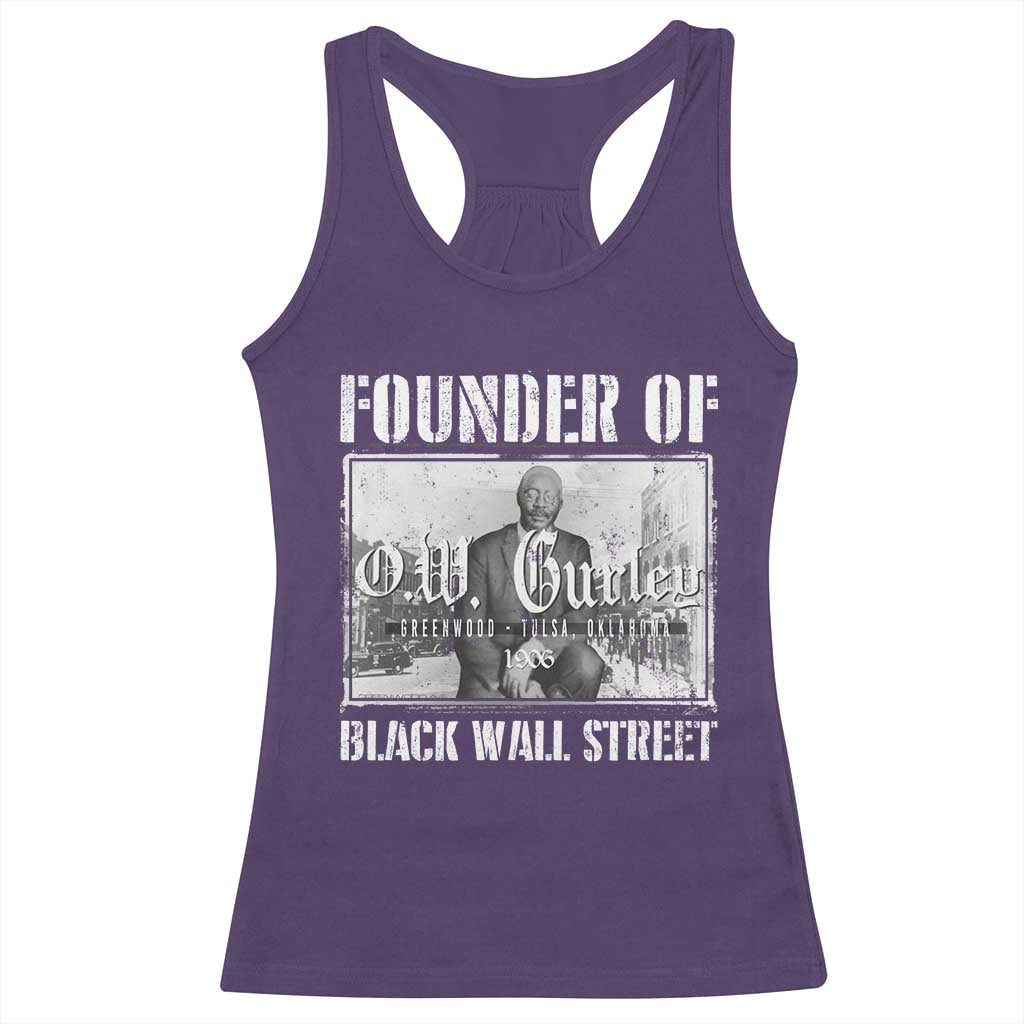 Founder Of Black Wall Street O.W. Gurley Racerback Tank Top Black History Month African American Heritage